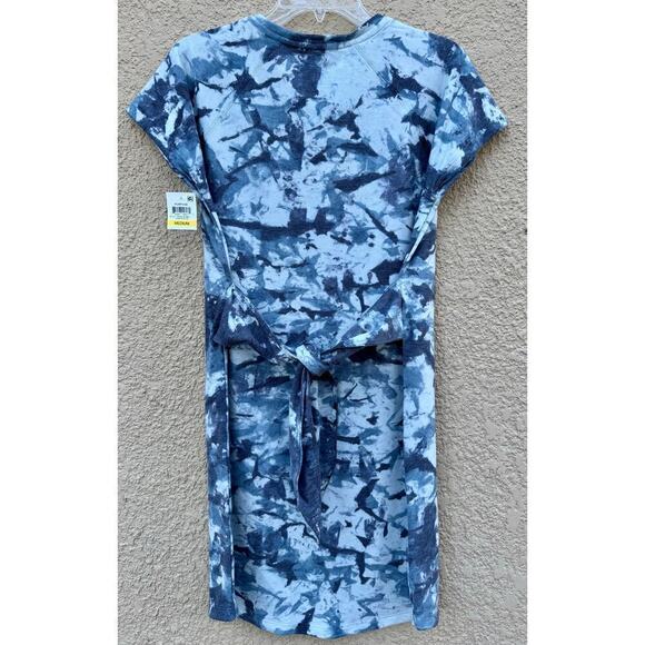 IDEOLOGY Women Medium Blue Tie Dye Short Sleeve Dress NWT - Picture 3 of 6
